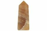 Polished, Banded Honey Calcite Obelisk #187460-1